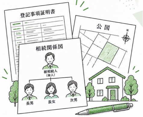 相続関係の確認資料のイラスト